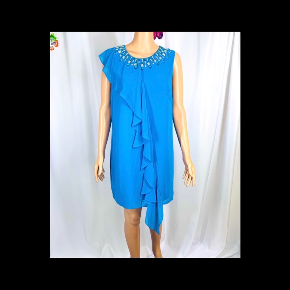 Bebe Blue Sleeveless Dress